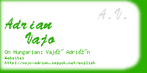 adrian vajo business card